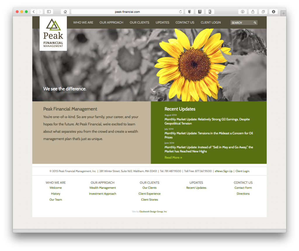 Peak Financial Homepage