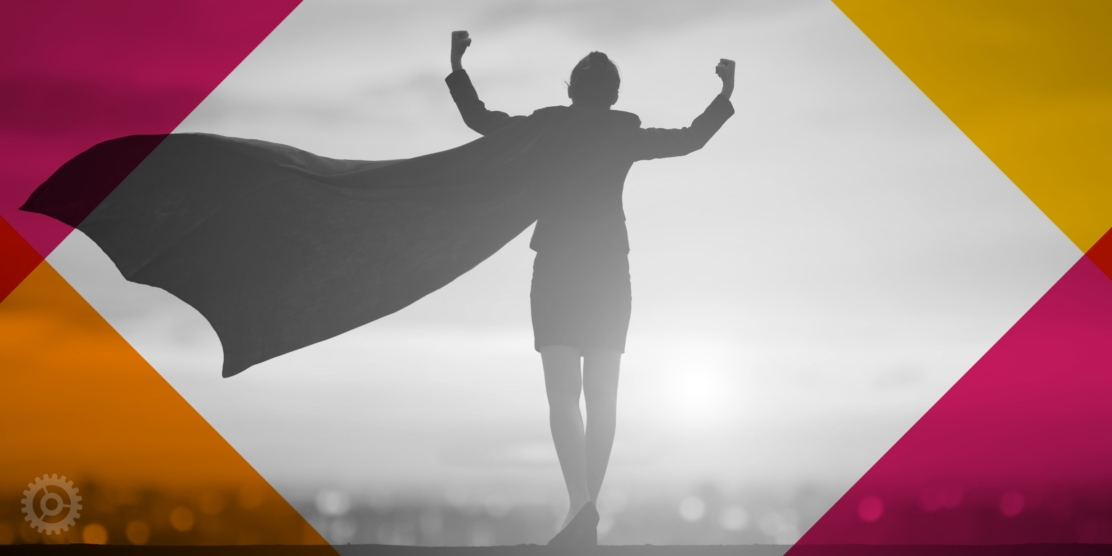 Woman Wearing Hero Cape