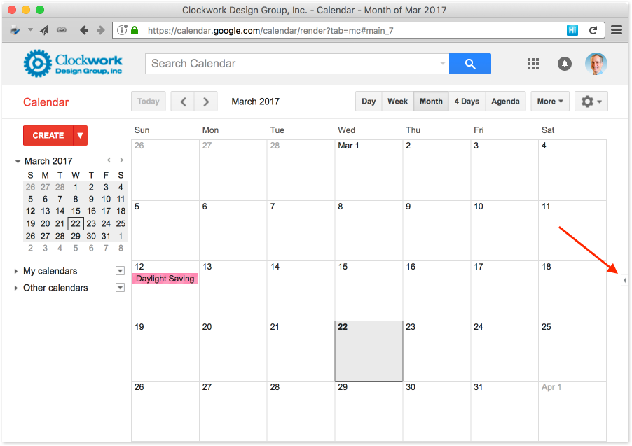 Using the “Jump to date” Feature in Google Calendar