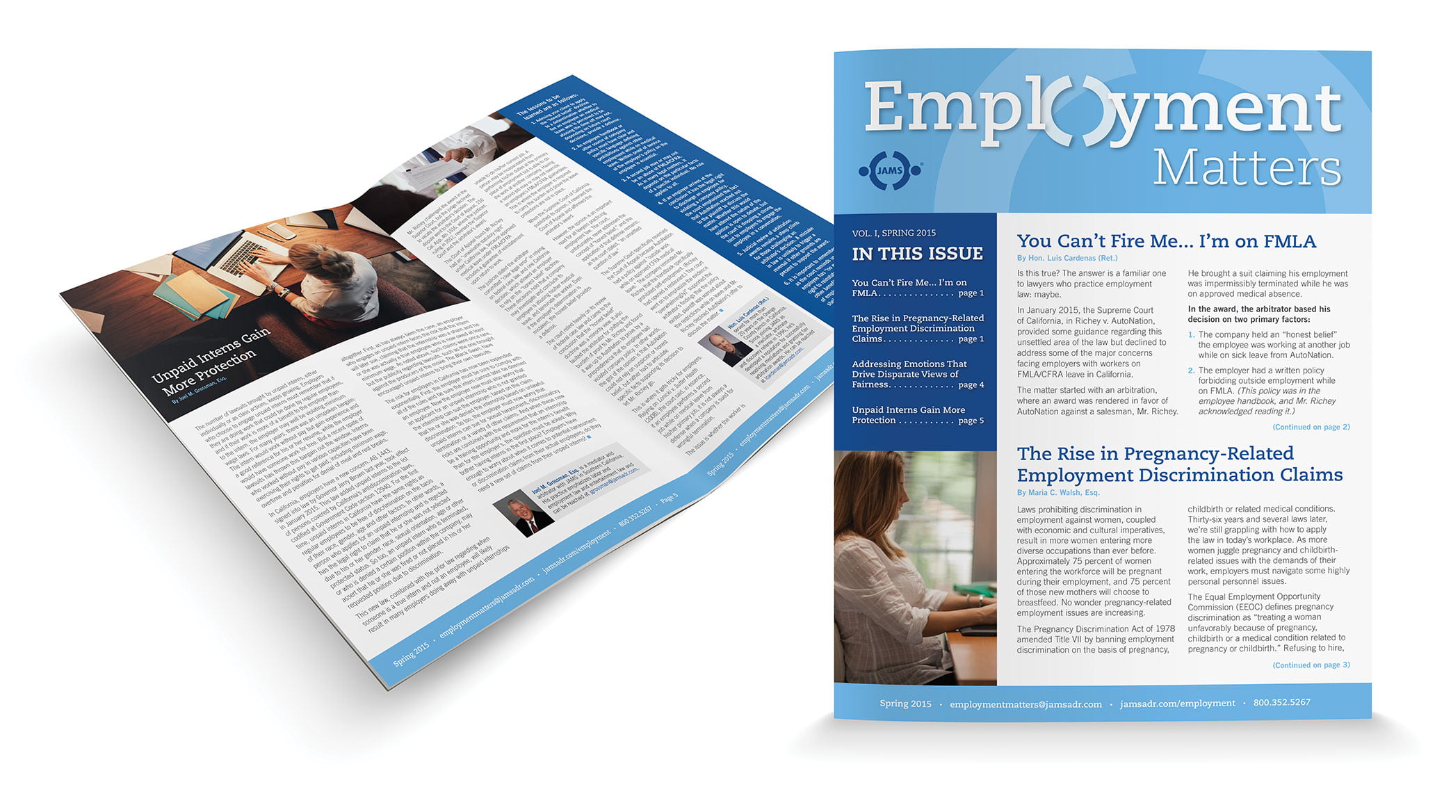 Marketing, Branding & Graphic Design For JAMS Law Firm Clockwork