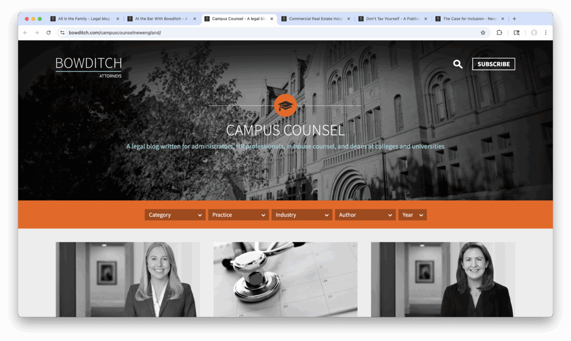 Bowditch Campus Counsel Blog