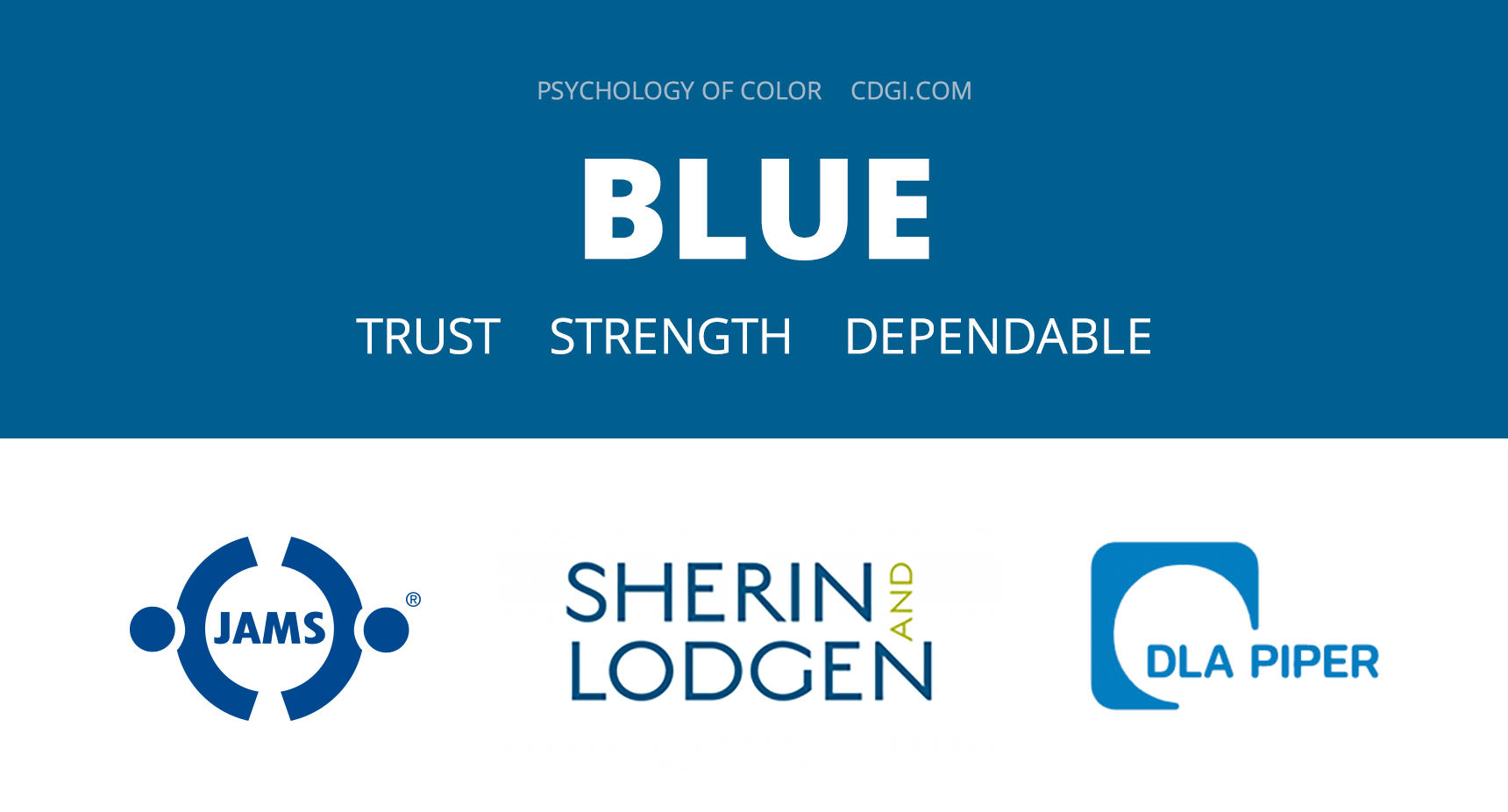 Blue: Trust, Strength, Dependable