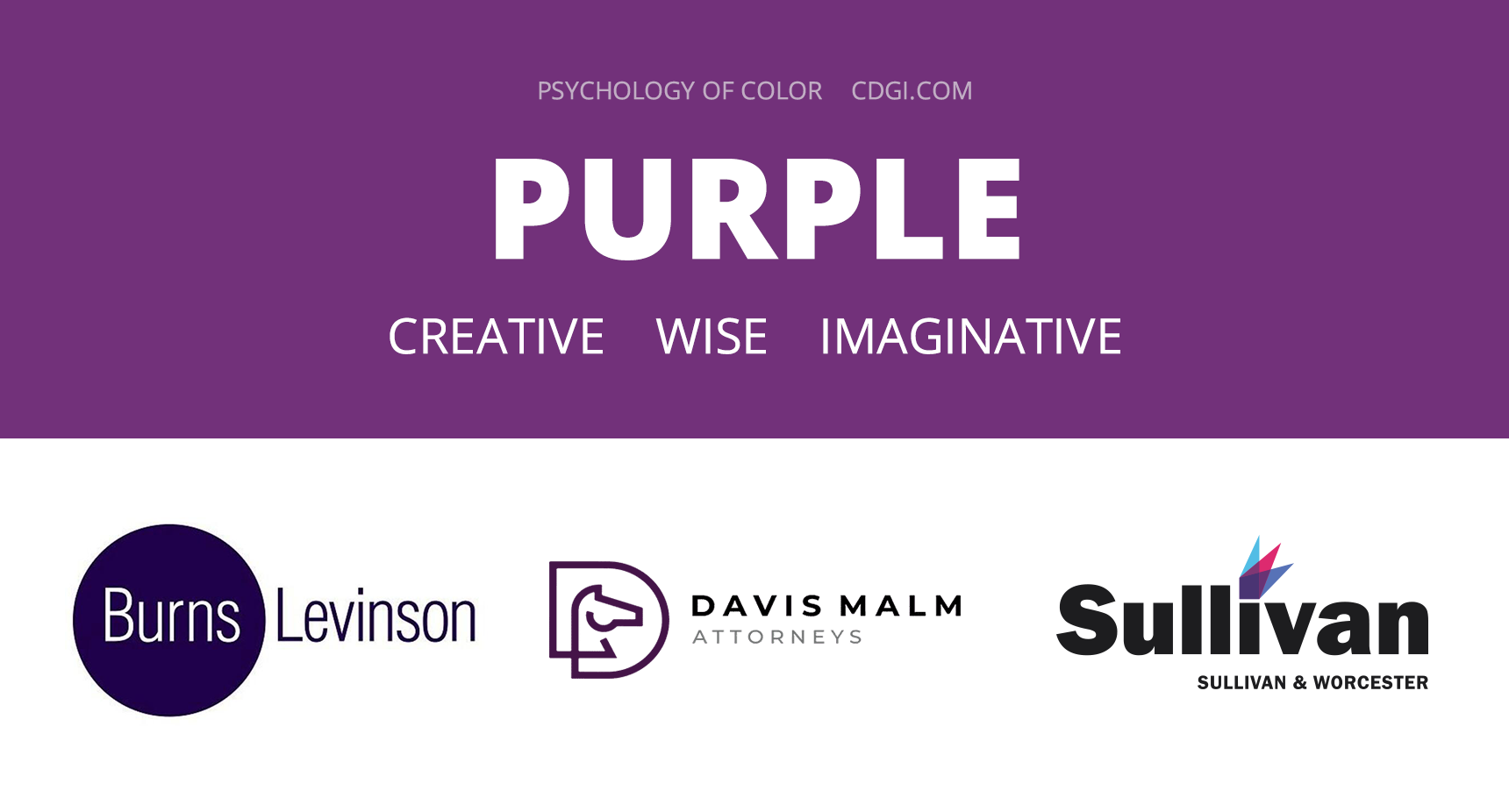 Purple: Creative, Wise, Imaginative