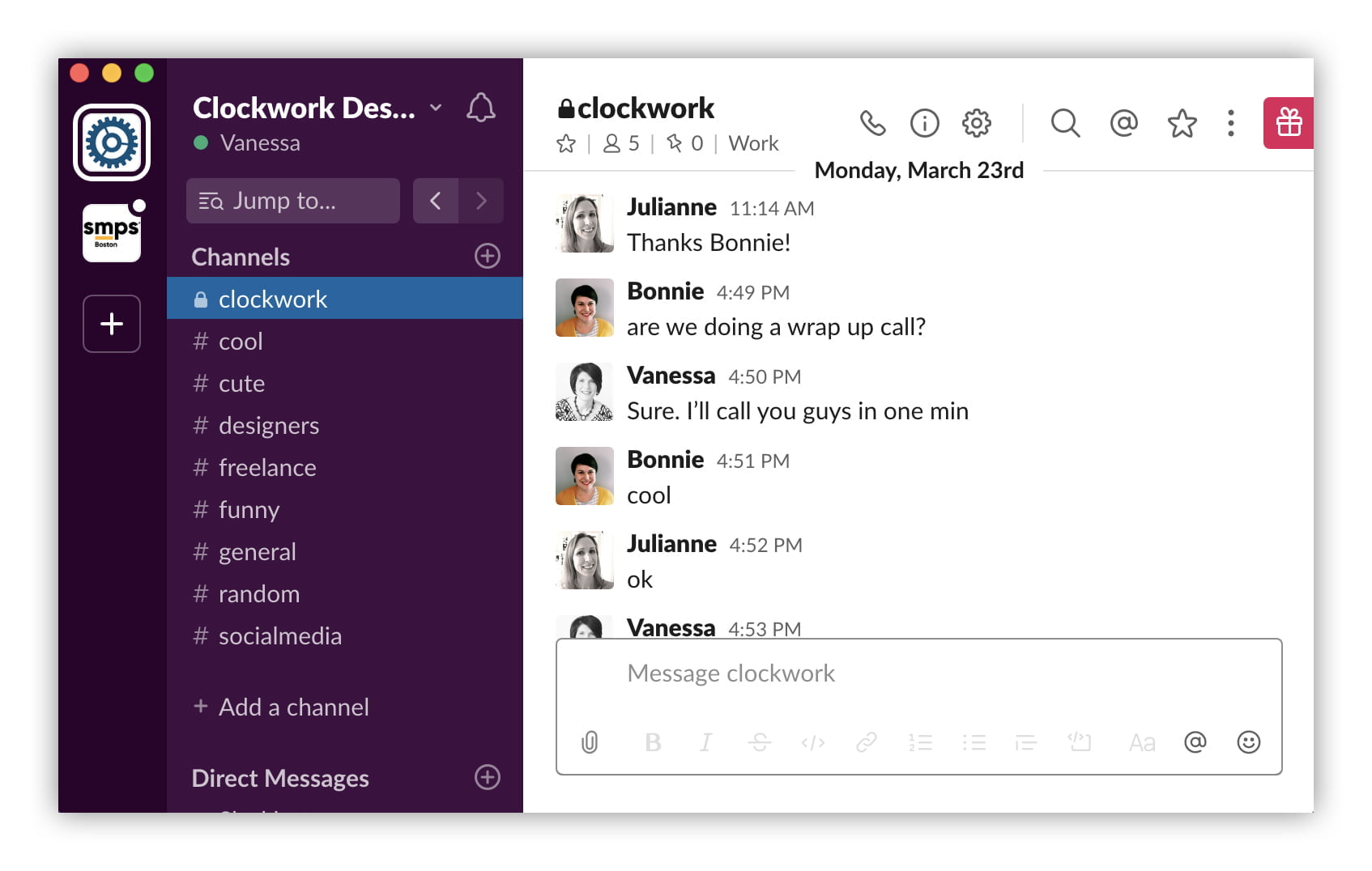 Slack Screen Cdgi