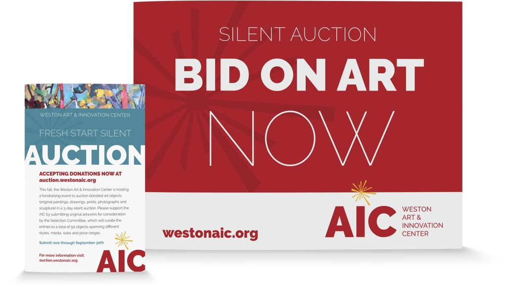 Weston Aic Auction Flyer Yard Sign