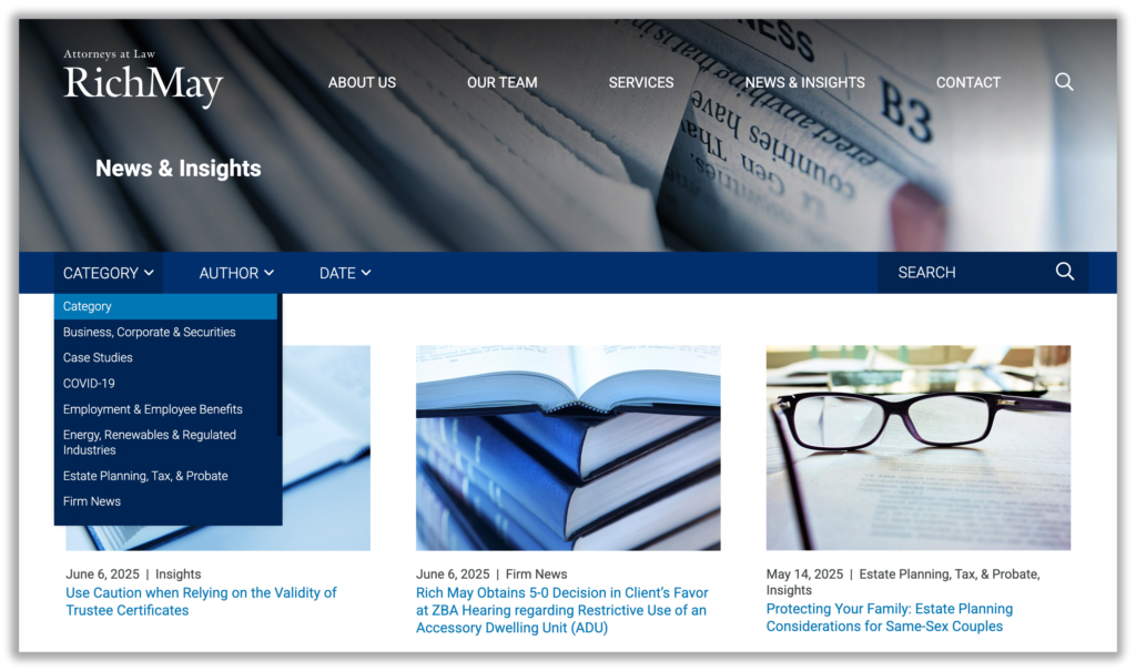 Rich May Blog Categories