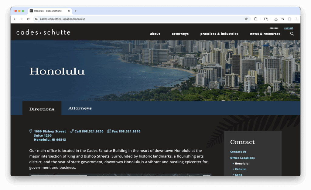 Cades Schutte Office Page