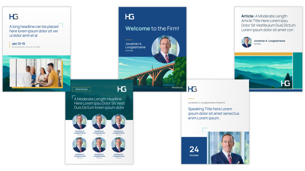Hedrick Gardner Social Media Templates