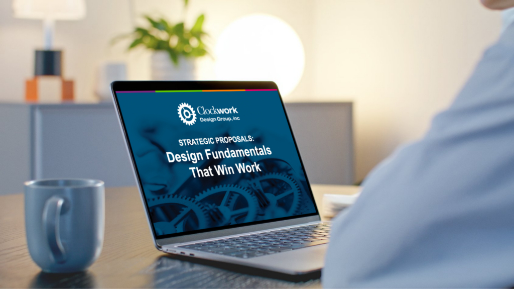AEC Proposal Design Fundamentals Webinar Laptop showing cover slide